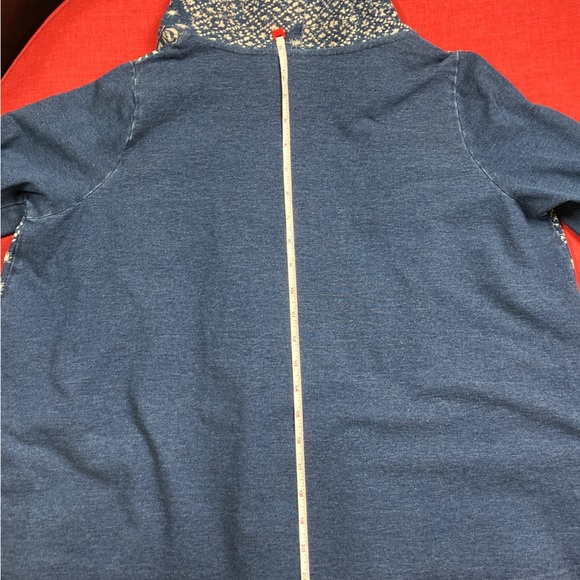 Free People FP Movement  Shibori Swing Cardigan Hoodie Indigo SZ M - Picture 9 of 14